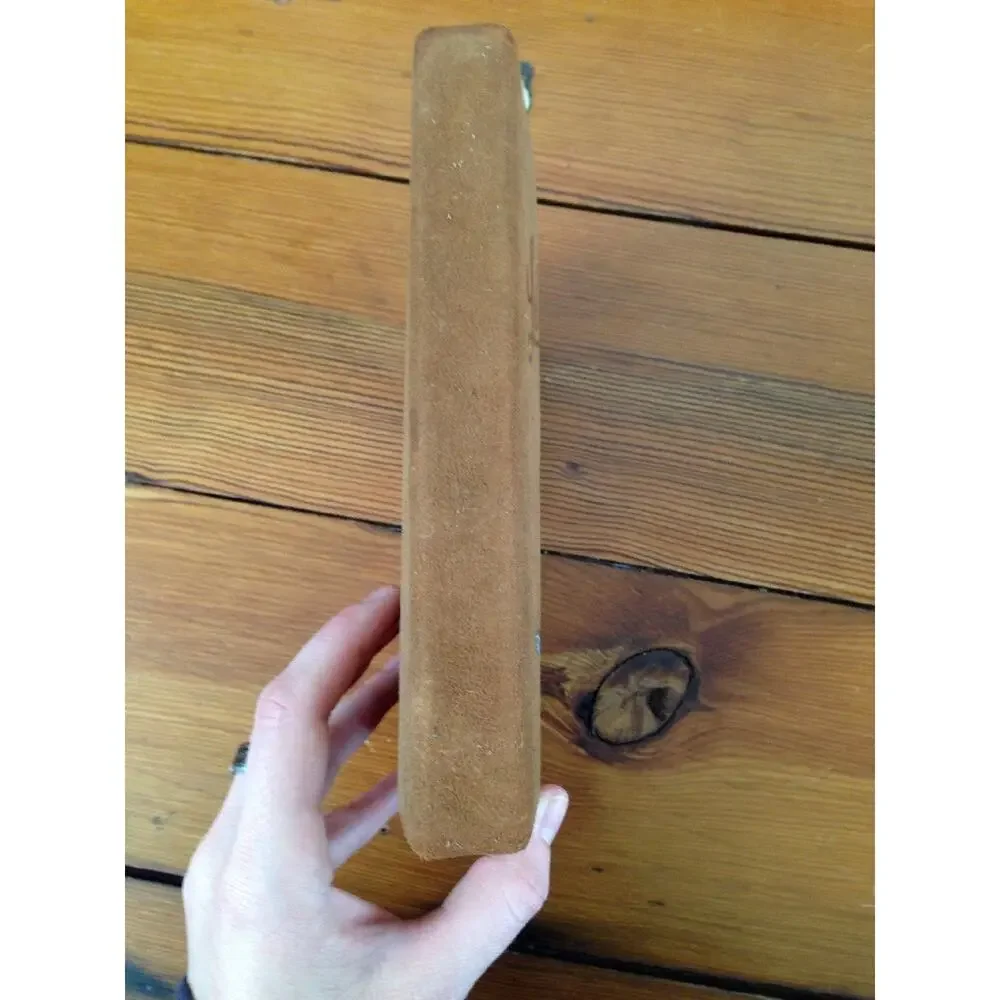 Vintage Antique Suede Leather Handpainted Miami Beach Letters Portfolio Envelope